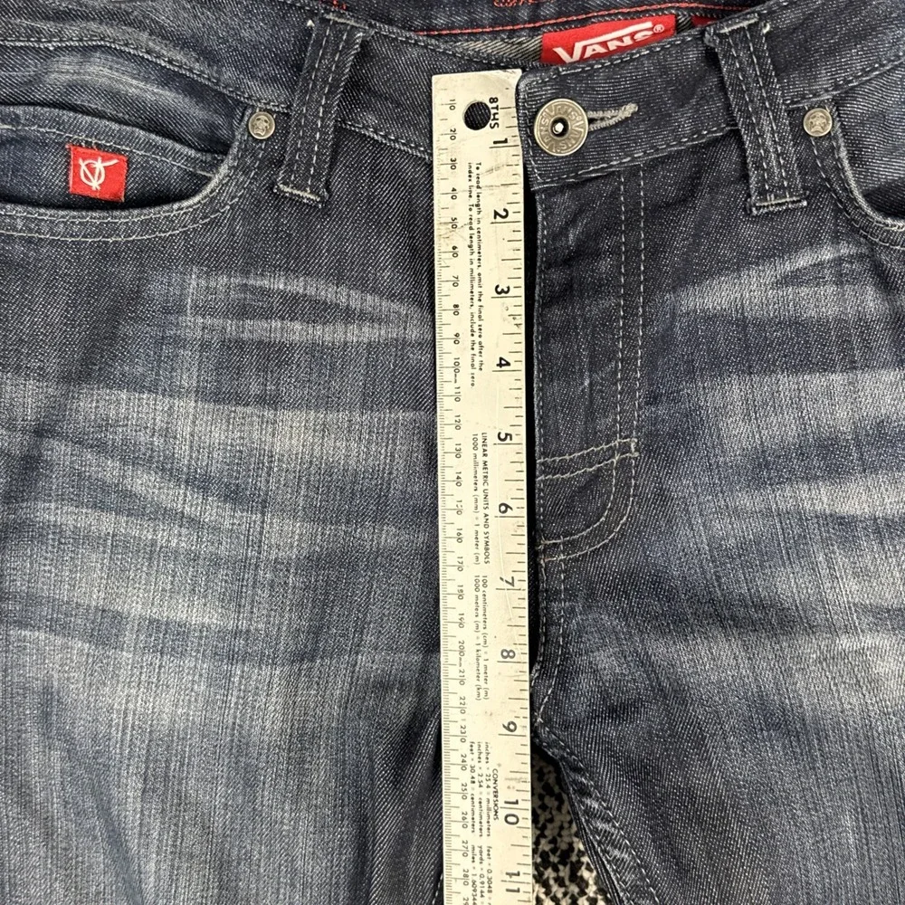 Vans Blue Jeans Mens 30 X 32 (Actual Size 33 X 30) Skater Cotton Blend Whiskered